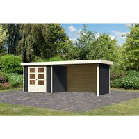 KARIBU Gartenhaus »Askola 3«, Holz, BxHxT: 242 x 2110 x 217 cm (Außenmaße) – grau KARIBU Gartenhaus »Askola 3«, Holz, BxHxT: 242 x 2110 x 217 cm (Außenmaße) – grau