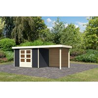 KARIBU Gartenhaus »Askola 4«, Holz, BxHxT: 302 x 2110 x 217 cm (Außenmaße) – grau KARIBU Gartenhaus »Askola 4«, Holz, BxHxT: 302 x 2110 x 217 cm (Außenmaße) – grau
