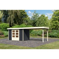 KARIBU Gartenhaus »Askola 4«, Holz, BxHxT: 302 x 2110 x 217 cm (Außenmaße) – grau KARIBU Gartenhaus »Askola 4«, Holz, BxHxT: 302 x 2110 x 217 cm (Außenmaße) – grau