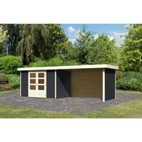 KARIBU Gartenhaus »Askola 4«, Holz, BxHxT: 302 x 2110 x 217 cm (Außenmaße) – grau KARIBU Gartenhaus »Askola 4«, Holz, BxHxT: 302 x 2110 x 217 cm (Außenmaße) – grau