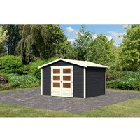 KARIBU Gartenhaus »Amberg 4«, Holz, BxHxT: 246 x 2090 x 246 cm (Außenmaße) – grau KARIBU Gartenhaus »Amberg 4«, Holz, BxHxT: 246 x 2090 x 246 cm (Außenmaße) – grau