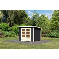 KARIBU Gartenhaus »Stockach 3«, Holz, BxHxT: 246 x 1970 x 186 cm (Außenmaße) – grau KARIBU Gartenhaus »Stockach 3«, Holz, BxHxT: 246 x 1970 x 186 cm (Außenmaße) – grau