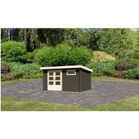 KARIBU Gartenhaus »Bastrup 8«, Holz, BxHxT: 387 x 2200 x 297 cm (Außenmaße) – grau KARIBU Gartenhaus »Bastrup 8«, Holz, BxHxT: 387 x 2200 x 297 cm (Außenmaße) – grau