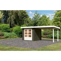 KARIBU Gartenhaus »Bastrup 2«, Holz, BxHxT: 237 x 2170 x 237 cm (Außenmaße) – grau KARIBU Gartenhaus »Bastrup 2«, Holz, BxHxT: 237 x 2170 x 237 cm (Außenmaße) – grau