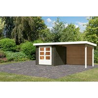 KARIBU Gartenhaus »Bastrup 2«, Holz, BxHxT: 237 x 2170 x 237 cm (Außenmaße) – grau KARIBU Gartenhaus »Bastrup 2«, Holz, BxHxT: 237 x 2170 x 237 cm (Außenmaße) – grau