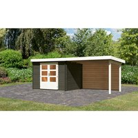 KARIBU Gartenhaus »Bastrup 3«, Holz, BxHxT: 297 x 2170 x 237 cm (Außenmaße) – grau KARIBU Gartenhaus »Bastrup 3«, Holz, BxHxT: 297 x 2170 x 237 cm (Außenmaße) – grau