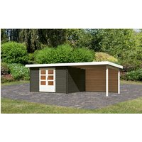 KARIBU Gartenhaus »Bastrup 7«, Holz, BxHxT: 639 x 2220 x 297 cm (Außenmaße) – grau KARIBU Gartenhaus »Bastrup 7«, Holz, BxHxT: 639 x 2220 x 297 cm (Außenmaße) – grau