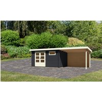 KARIBU Gartenhaus »Bastrup 8«, Holz, BxHxT: 387 x 2200 x 297 cm (Außenmaße) – grau KARIBU Gartenhaus »Bastrup 8«, Holz, BxHxT: 387 x 2200 x 297 cm (Außenmaße) – grau