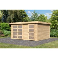 KARIBU Gartenhaus »Mühlentrup 3«, Holz, BxHxT: 404 x 212 x 332 cm (Außenmaße inkl. Dachüberstand) - beige |  Holz  |  13,16 m² KARIBU Gartenhaus »Mühlentrup 3«, Holz, BxHxT: 404 x 212 x 332 cm (Außenmaße inkl. Dachüberstand) - beige |  Holz  |  13,16 m²