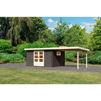 KARIBU Gartenhaus »Trittau 5«, Holz, BxHxT: 387 x 2170 x 297 cm (Außenmaße) – grau KARIBU Gartenhaus »Trittau 5«, Holz, BxHxT: 387 x 2170 x 297 cm (Außenmaße) – grau