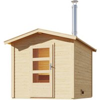KARIBU Sauna »Bosse 1«, (Außenmaß) BxHxL: 231 x 235 x 273 cm, 3-Sitzplätze – beige KARIBU Sauna »Bosse 1«, (Außenmaß) BxHxL: 231 x 235 x 273 cm, 3-Sitzplätze – beige