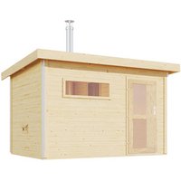 KARIBU Sauna »Skrollan 2«, (Außenmaß) BxHxL: 336 x 239 x 231 cm, 2-Sitzplätze – beige KARIBU Sauna »Skrollan 2«, (Außenmaß) BxHxL: 336 x 239 x 231 cm, 2-Sitzplätze – beige