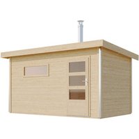 KARIBU Sauna »Skrollan 3«, (Außenmaß) BxHxL: 396 x 239 x 231 cm, 2-Sitzplätze – beige KARIBU Sauna »Skrollan 3«, (Außenmaß) BxHxL: 396 x 239 x 231 cm, 2-Sitzplätze – beige