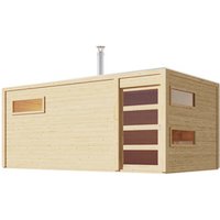 KARIBU Sauna »Hygge«, (Außenmaß) BxHxL: 508 x 210 x 276 cm, 3-Sitzplätze – beige KARIBU Sauna »Hygge«, (Außenmaß) BxHxL: 508 x 210 x 276 cm, 3-Sitzplätze – beige
