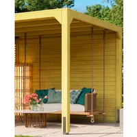 KARIBU Seitenwand »Cubus«, Fichtenholz, BxH: 295 x 223 cm – beige KARIBU Seitenwand »Cubus«, Fichtenholz, BxH: 295 x 223 cm – beige