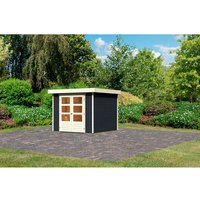 KARIBU Gartenhaus »Askola 3,5«, Holz, BxHxT: 242 x 2110 x 246 cm (Außenmaße) – grau KARIBU Gartenhaus »Askola 3,5«, Holz, BxHxT: 242 x 2110 x 246 cm (Außenmaße) – grau