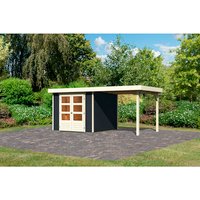 KARIBU Gartenhaus »Askola 3,5«, Holz, BxHxT: 462 x 2110 x 246 cm (Außenmaße) – grau KARIBU Gartenhaus »Askola 3,5«, Holz, BxHxT: 462 x 2110 x 246 cm (Außenmaße) – grau