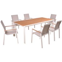 GARDEN PLEASURE Gartenmöbelset »VENICE«, 6 Sitzplätze, max. Belastung: 110 kg – weiss GARDEN PLEASURE Gartenmöbelset »VENICE«, 6 Sitzplätze, max. Belastung: 110 kg – weiss