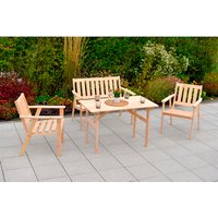 MERXX Gartenmöbelset »Sylt«, 5-tlg., Kiefer, unbehandelt – braun MERXX Gartenmöbelset »Sylt«, 5-tlg., Kiefer, unbehandelt – braun