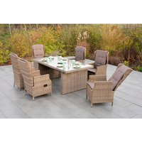 MERXX Gartenmöbelset »Riviera«, 13-tlg., Stahl/Kunststoffgeflecht, pulverbeschichtet – braun Rabatt: 18 % MERXX Gartenmöbelset »Riviera«, 13-tlg., Stahl/Kunststoffgeflecht, pulverbeschichtet – braun Rabatt: 18 %