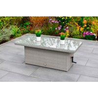 MERXX Gartentisch »Chicago«, BxT: 60 x 120 cm, höhenverstellbar, Stahl/Kunststoffgeflecht – grau Rabatt: 18 % MERXX Gartentisch »Chicago«, BxT: 60 x 120 cm, höhenverstellbar, Stahl/Kunststoffgeflecht – grau Rabatt: 18 %