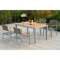 MERXX Gartenmöbelset »Silano«, 5-tlg., stapelbar/ausziehbar, Aluminium/Kunststoffgeflecht/Akazie – beige Rabatt: 18 % MERXX Gartenmöbelset »Silano«, 5-tlg., stapelbar/ausziehbar, Aluminium/Kunststoffgeflecht/Akazie – beige Rabatt: 18 %