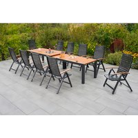 MERXX Gartenmöbelset »Astros«, 22-tlg., klappbar, Aluminium/Akazie – grau Rabatt: 18 % MERXX Gartenmöbelset »Astros«, 22-tlg., klappbar, Aluminium/Akazie – grau Rabatt: 18 %