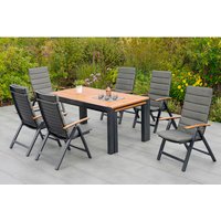 MERXX Gartenmöbelset »Astros«, 14-tlg., klappbar, Aluminium/Akazie – grau Rabatt: 18 % MERXX Gartenmöbelset »Astros«, 14-tlg., klappbar, Aluminium/Akazie – grau Rabatt: 18 %