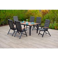 MERXX Gartenmöbelset »Astros«, 13-tlg., klappbar, Aluminium/Akazie – grau Rabatt: 18 % MERXX Gartenmöbelset »Astros«, 13-tlg., klappbar, Aluminium/Akazie – grau Rabatt: 18 %
