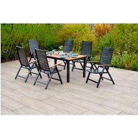 MERXX Gartenmöbelset »Astros«, 7-tlg., klappbar, Aluminium/Akazie – grau Rabatt: 18 % MERXX Gartenmöbelset »Astros«, 7-tlg., klappbar, Aluminium/Akazie – grau Rabatt: 18 %