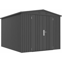 Mr. GARDENER Gerätehaus, Metall, BxHxT: 244 x 201 x 300 cm (Außenmaße inkl. Dachüberstand) – schwarz Mr. GARDENER Gerätehaus, Metall, BxHxT: 244 x 201 x 300 cm (Außenmaße inkl. Dachüberstand) – schwarz