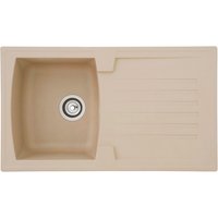 RESPEKTA Spüle, BxHxL: 86 x 20 x 50 cm, Mineralite – beige – Rabatt: 33 % RESPEKTA Spüle, BxHxL: 86 x 20 x 50 cm, Mineralite – beige – Rabatt: 33 %