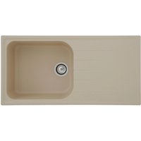 RESPEKTA Spüle, BxHxL: 100 x 22,5 x 50 cm, Granit – schwarz – Rabatt: 33 % RESPEKTA Spüle, BxHxL: 100 x 22,5 x 50 cm, Granit – schwarz – Rabatt: 33 %