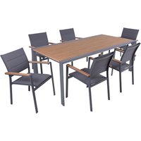 GARDEN PLEASURE Gartenmöbelset »SILEA«, 6 Sitzplätze, max. Belastung: 110 kg – grau GARDEN PLEASURE Gartenmöbelset »SILEA«, 6 Sitzplätze, max. Belastung: 110 kg – grau