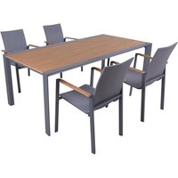 GARDEN PLEASURE Gartenmöbelset »SILEA«, 6 Sitzplätze, max. Belastung: 110 kg – grau GARDEN PLEASURE Gartenmöbelset »SILEA«, 6 Sitzplätze, max. Belastung: 110 kg – grau