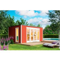 LASITA MAJA Gartenhaus »Palermo«, Holz, BxHxT: 450 x 223.3 x 302 cm (Außenmaße) – rot LASITA MAJA Gartenhaus »Palermo«, Holz, BxHxT: 450 x 223.3 x 302 cm (Außenmaße) – rot