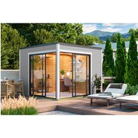 LASITA MAJA Gartenhaus »Palermo«, Holz, BxHxT: 300 x 239.4 x 302 cm (Außenmaße) – grau LASITA MAJA Gartenhaus »Palermo«, Holz, BxHxT: 300 x 239.4 x 302 cm (Außenmaße) – grau