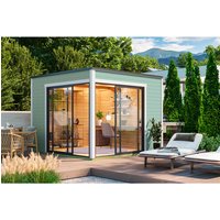 LASITA MAJA Gartenhaus »Palermo«, Holz, BxHxT: 300 x 239.4 x 302 cm (Außenmaße) – gruen LASITA MAJA Gartenhaus »Palermo«, Holz, BxHxT: 300 x 239.4 x 302 cm (Außenmaße) – gruen