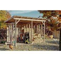 SKANHOLZ Kaminholzregal »Max«, Douglasienholz, BxHxT: 370 x 229 x 160 cm – beige (Rabatt: 9 %) SKANHOLZ Kaminholzregal »Max«, Douglasienholz, BxHxT: 370 x 229 x 160 cm – beige (Rabatt: 9 %)