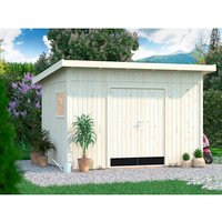 PALMAKO Gerätehaus »Stig«, Holz, BxHxT: 394 x 250 x 239 cm (Außenmaße inkl. Dachüberstand) - braun |  Fichte  |  8,2 m² PALMAKO Gerätehaus »Stig«, Holz, BxHxT: 394 x 250 x 239 cm (Außenmaße inkl. Dachüberstand) - braun |  Fichte  |  8,2 m²