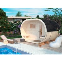 PALMAKO Sauna »Anette«, HxT: 250 x 274 cm, Fichte, naturbelassen – braun PALMAKO Sauna »Anette«, HxT: 250 x 274 cm, Fichte, naturbelassen – braun