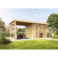 WOLFF FINNHAUS Gartenhaus »Pulti 28 ST-B«, Holz, BxT: 620 x 280 cm (Außenmaße) – braun WOLFF FINNHAUS Gartenhaus »Pulti 28 ST-B«, Holz, BxT: 620 x 280 cm (Außenmaße) – braun