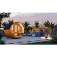 WOLFF FINNHAUS Fasssauna »Basic«, BxHxT: 205 x 210 x 250 cm, Fichtenholz – braun WOLFF FINNHAUS Fasssauna »Basic«, BxHxT: 205 x 210 x 250 cm, Fichtenholz – braun