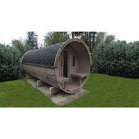 WOLFF FINNHAUS Fasssauna »Basic«, BxHxT: 205 x 210 x 400 cm, Fichtenholz – braun WOLFF FINNHAUS Fasssauna »Basic«, BxHxT: 205 x 210 x 400 cm, Fichtenholz – braun