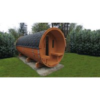 WOLFF FINNHAUS Fasssauna »Basic«, BxHxT: 205 x 210 x 400 cm, Fichtenholz – braun WOLFF FINNHAUS Fasssauna »Basic«, BxHxT: 205 x 210 x 400 cm, Fichtenholz – braun