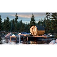 WOLFF FINNHAUS Fasssauna »de luxe«, BxHxT: 235 x 242 x 280 cm, Fichtenholz – braun WOLFF FINNHAUS Fasssauna »de luxe«, BxHxT: 235 x 242 x 280 cm, Fichtenholz – braun