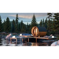 WOLFF FINNHAUS Fasssauna »de luxe«, BxHxT: 235 x 242 x 280 cm, Fichtenholz – braun WOLFF FINNHAUS Fasssauna »de luxe«, BxHxT: 235 x 242 x 280 cm, Fichtenholz – braun