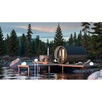 WOLFF FINNHAUS Fasssauna »de luxe«, BxHxT: 235 x 242 x 400 cm, Fichtenholz – braun WOLFF FINNHAUS Fasssauna »de luxe«, BxHxT: 235 x 242 x 400 cm, Fichtenholz – braun