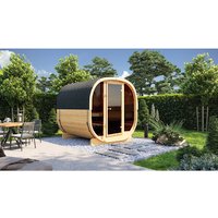 WOLFF FINNHAUS Fasssauna »Cube 230«, BxHxT: 210 x 216 x 230 cm, Fichtenholz – braun WOLFF FINNHAUS Fasssauna »Cube 230«, BxHxT: 210 x 216 x 230 cm, Fichtenholz – braun