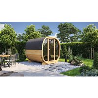 WOLFF FINNHAUS Fasssauna »Cube 230«, BxHxT: 210 x 216 x 230 cm, Fichtenholz – braun WOLFF FINNHAUS Fasssauna »Cube 230«, BxHxT: 210 x 216 x 230 cm, Fichtenholz – braun